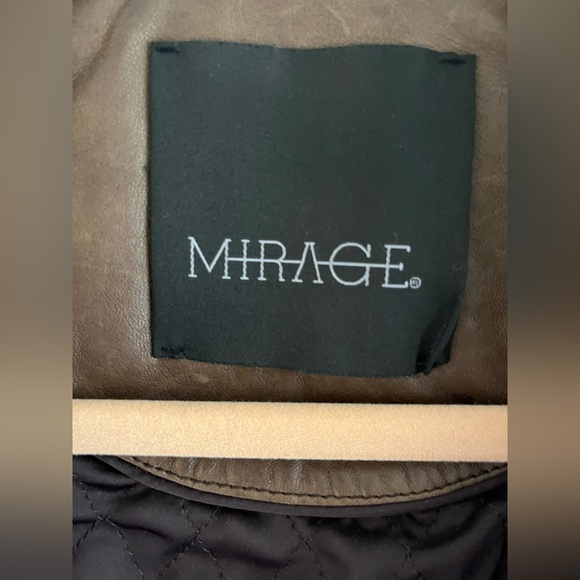 100% genuine brown leather bomber aviator jacket removable shearling collar - Picture 11 of 14